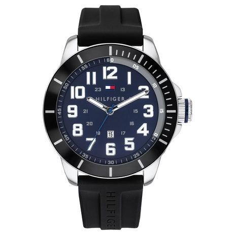 Tommy Hilfiger Men's Black Silicone Strap Watch