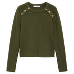 Sweater With Jewel Buttons