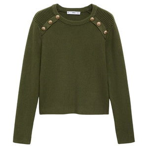 Sweater With Jewel Buttons