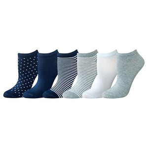 6-Pairs Women's Casual Lightweight Low-Cut Socks