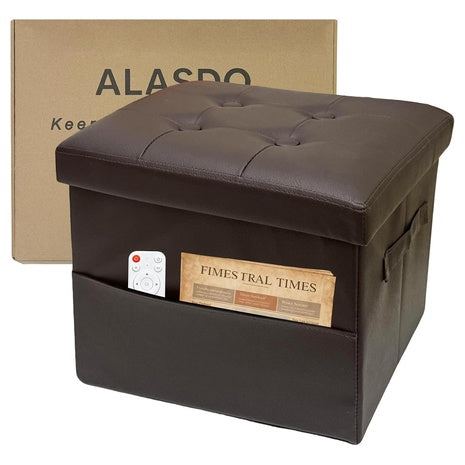 Foldable Storage Ottoman Footrest