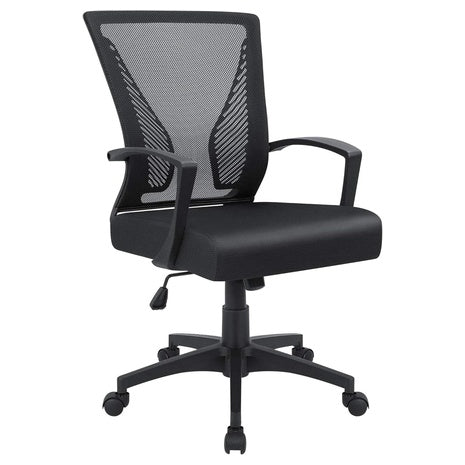 Furmax Office Mid Back Swivel Lumbar Support Desk Chair