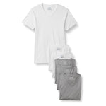 6 Men's V-Neck Cotton T-Shirts (5 Color Variations)