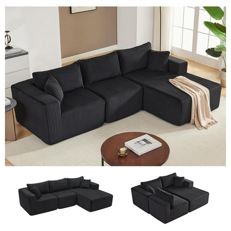 Weture 97" L-Shaped Boneless Modular Sectional Sofa