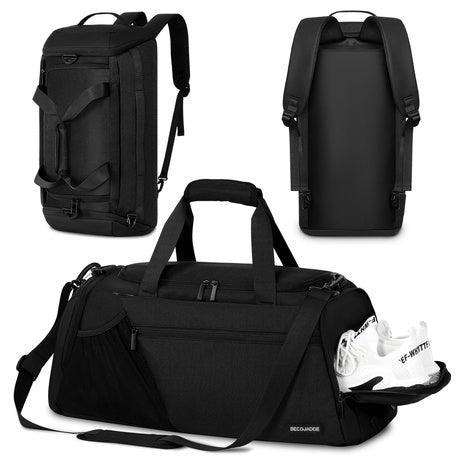 40L Large Gym Backpack with Shoe & Wet Compartment