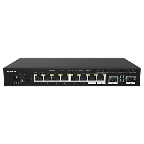 Tenda 8-Port 2.5Gb Unmanaged Ethernet Switch W/ 8x 2.5G GE/2x 2.5G SFP