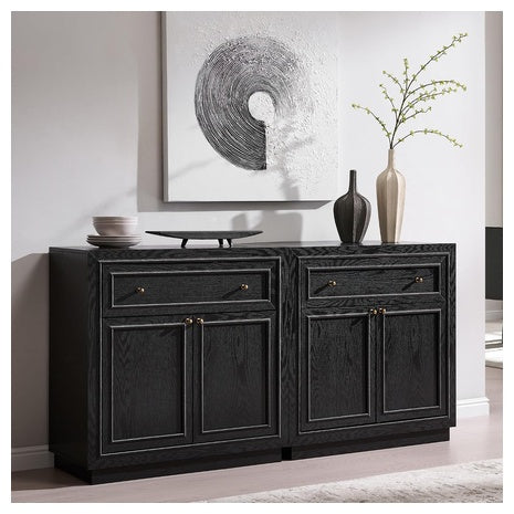 63" ACCOHOHO Modern Farmhouse Buffet Cabinet With 4 Doors, 2 Drawers