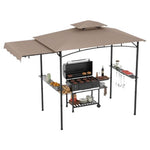 Costway 11 X 5 FT Grill BBQ Gazebo With Side Awning