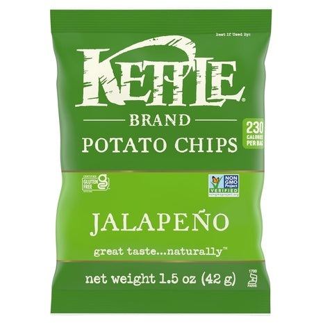 24 Kettle Brand Jalapeño Potato Chip Snack Bags