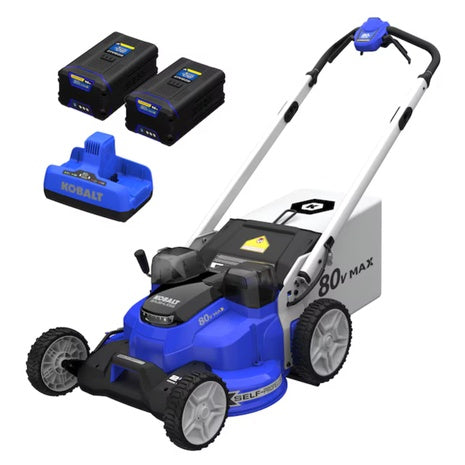 Kobalt 80-volt 25" Self Propelled Battery Walk Mower With (2) 4Ah Batteries