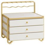 3-Tier Drawer Box Jewelry Organizer w/ Hanging Rack