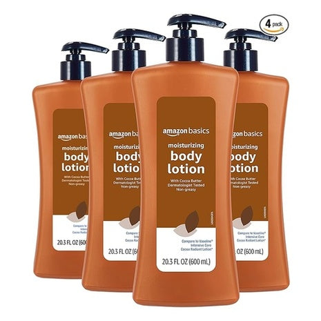 4-Pack 20oz Amazon Basics Moisturizing Cocoa Butter Body Lotion