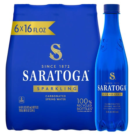 6 Bottles Saratoga Sparkling Water