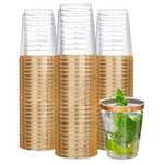 100-Pack 10oz Heavy Duty Gold Plastic Cups