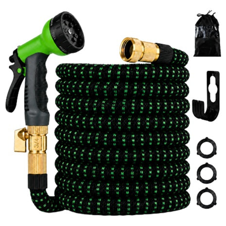 100ft 8-Pattern Spray Expandable Garden Hose W/ Nozzle