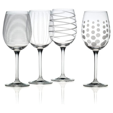 4 Mikasa Cheers White Wine Glasses