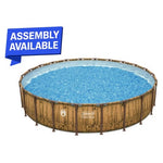 22' X 52" Coleman Power Steel Round Metal Frame Above Ground Pool Set