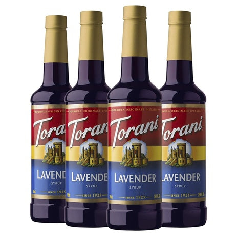 4 Bottles Torani Lavender Syrup (25.4oz)