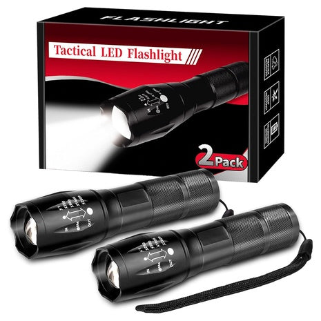 2 Military Grade Tactical Flashlights