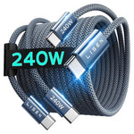 2-Pack 240W Lisen 6.6-Ft USB-C Cables