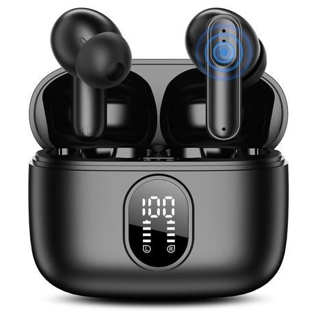 Bluetooth Earbuds with LED Charging Case