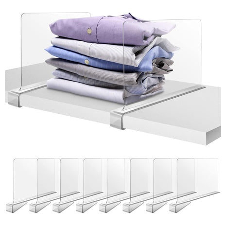 8 Acrylic Shelf Dividers