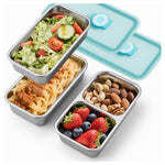 6 Stainless Steel Divided Snack Containers