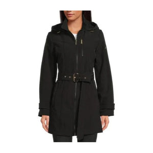 Michael Kors Women's Missy Belted Hooded Softshell Jacket