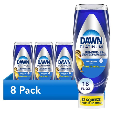 8-Pack Dawn Platinum EZ-Squeeze Dish Soap (18oz)