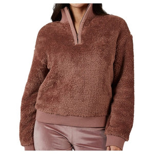 Women's Fluffy Sherpa 1/4 Zip Top