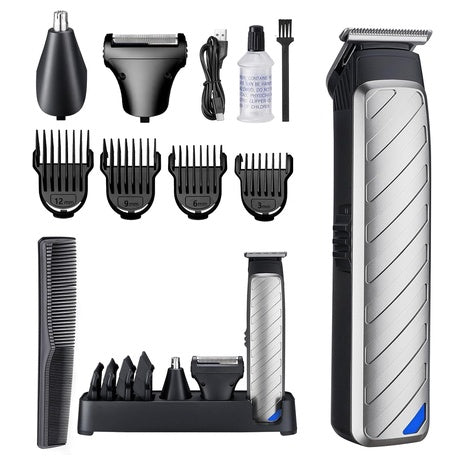 3-in-1 Men's Beard Trimmer Kit With Stainless Steel Heads