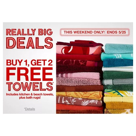 Buy 1, Get 2 Free Towels!