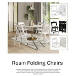 Sponsored: Simplex White/Black  Resin Stackable Folding Chairs
