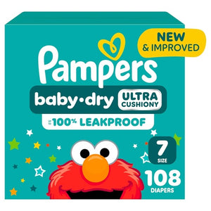 108 Size 7 Pampers Baby Dry Diapers