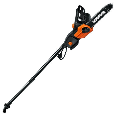 WORX 8 Amp 10" Up To 10 Ft., 28 Ft/s Chain Speed Electric Pole Saw (WG311)