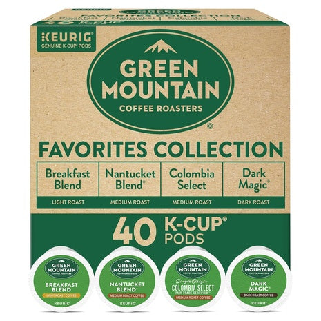 40 Green Mountain Favorites K-Cup Coffee Pods
