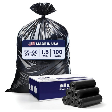 100 55-60 Gallon Heavy Duty Trash Bags