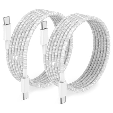 2-Pack 10FT USB-C Fast Charger Cables