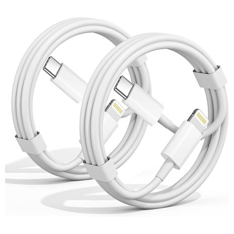 2 Apple MFi Certified USB-C to Lightning Cables