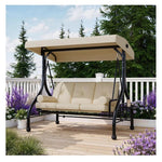 Homfan 3-Seat Porch Swing With Stand, 800 lb Capacity