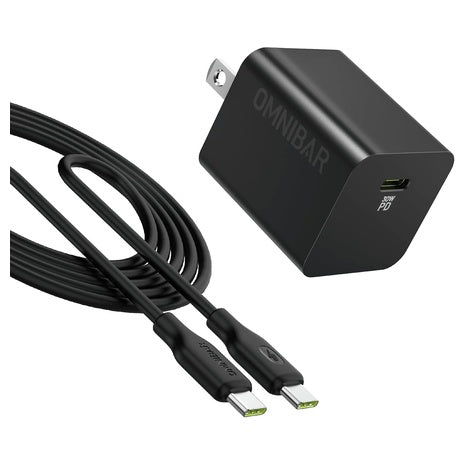 Omnibar 30W GaN Compact USB C Adapter With 4FT Type C Cable