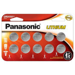 10-Count Panasonic 2032 3V Key Fob & Apple AirTag Batteries
