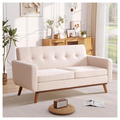 65″ Mid-Century Tufted Loveseat Sofa