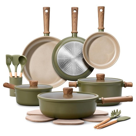 21-Piece Carote Nonstick Ceramic Cookware Set
