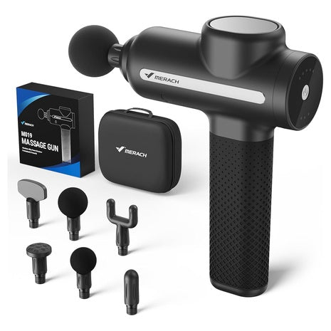 MERACH 6 Head & 5 Speeds Deep Tissue Pro-Grade Massage Gun