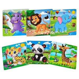6 Pack of 20 Piece Animal Puzzles