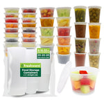 60‑Pack Food Storage Containers with Lids (8 Oz, 16 Oz & 32 Oz)
