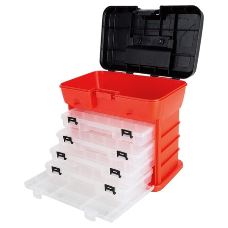 Stalwart Small Tool Box With Four Removeable Small Part Trays