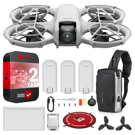 DJI Neo Drone Mini 4K Quadcopter with 3 Battery Combo + Extended Warranty Bundle
