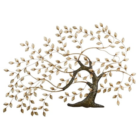 House Of Hampton 49.5"W Tree Of Life Metal Outdoor Wall Decor